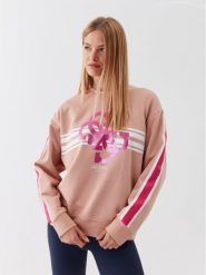 Guess Bluza V3YQ17 KBV71 Brązowy Regular Fit. Brązowe bluzy Guess, xxs, z aplikacjami, z bawełny, bez ramiączek, bez kaptura. Za 119.99 zł.