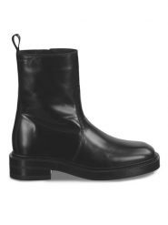 Gant Botki 27541334 Czarny. Czarne botki Gant, bez wzorów, ze skóry, bez obcasa, na płaskiej podeszwie, bez zapięcia. Za 359.99 zł.