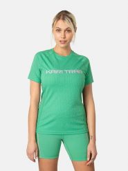 KARI TRAA Koszulka sportowa "Ella" w kolorze zielonym rozmiar: XS. Zielone t-shirty sportowe Kari Traa, xs, bez wzorów, z materiału, bez ramiączek, outdoorowe. Za 123.53 zł.