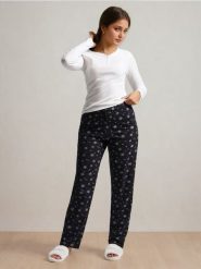 Piżama dwuczęściowa - kremowy. Białe piżamy Sinsay, l, bez wzorów, z bawełny, bez kołnierzyka, bez ramiączek, długie. W wyprzedaży za 14.99 zł.