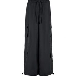 Spodnie Cargo Damskie Ripstop. Czarne spodnie sportowe Urban Classics, bez wzorów, długie. Za 220.99 zł.