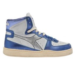 Buty do chodzenia damskie Diadora Mi Basket Metallic Pigskin Used Vintage. Niebieskie buty treningowe Diadora, bez wzorów, ze skóry, bez zapięcia, trekkingowe. Za 487.00 zł.