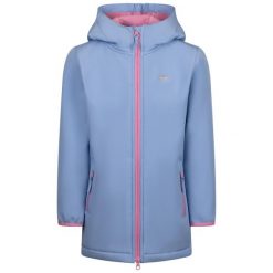 Trespass Brennagh - damska kurtka softshell chabrowy. Niebieskie kurtki Trespass, s, bez wzorów, z materiału, z kapturem. Za 200.29 zł.
