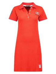 Canadian Peak Sukienka polo "Katcheak" w kolorze czerwonym rozmiar: L. Czerwone sukienki Canadian Peak, l, bez wzorów, z bawełny, bez kołnierzyka, bez ramiączek, midi. Za 150.02 zł.