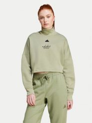 Adidas Bluza Signature Graphic JE3899 Zielony Loose Fit. Zielone bluzy adidas, xl, bez wzorów, z bawełny, bez ramiączek, bez kaptura. Za 99.99 zł.