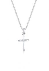 Elli Damska zawieszka krzyżyk wygrawerowana gwiazda w srebrze 925 Sterling Silver Naszyjniki 1 ct Damski. Szare naszyjniki Elli, z materiału, pozłacane. Za 248.99 zł.