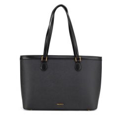 Torebka Gino Rossi. Czarne shopper bag Gino Rossi, bez wzorów, bez dodatków. Za 279.99 zł.