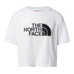 Koszulka sportowa damska The North Face Cropped Easy Tee. Białe t-shirty sportowe The North Face, l, bez wzorów, z bawełny, bez ramiączek. Za 242.00 zł.