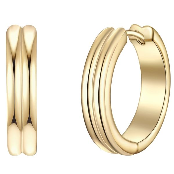 Glanzstücke München Kolczyki z Srebro wysokiej próby w Żółte złoto Kolczyki koła 1 ct Damski. Żółte kolczyki Glanzstücke München, pozłacane. Za 279.99 zł.