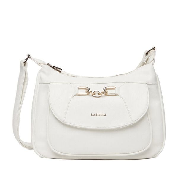 Torebka Lasocki. Białe listonoszki Lasocki, bez wzorów, bez dodatków. Za 189.99 zł.