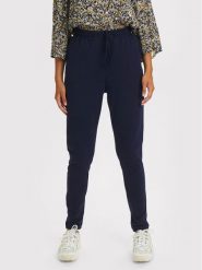 Kaffe Spodnie dresowe Linda 10550279 Granatowy Slim Fit. Niebieskie spodnie dresowe Kaffe, bez wzorów, z bawełny. Za 179.99 zł.