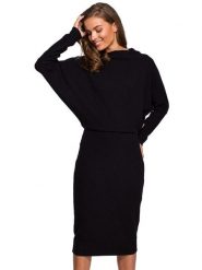 Stylove Sukienka w kolorze czarnym rozmiar: L/XL. Czarne sukienki Stylove, l, bez wzorów, bez kołnierzyka, bez ramiączek, midi. Za 226.45 zł.