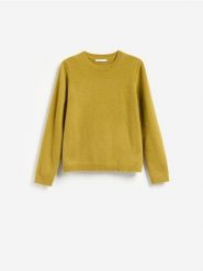 Wełniany sweter - oliwkowy. Zielone swetry Reserved, l, bez wzorów, z wełny, bez ramiączek. Za 229.99 zł.