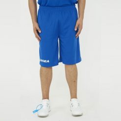 Szorty do biegania Portland niebieskie. Niebieskie szorty sportowe LEGEA, bez wzorów, z poliesteru, do biegania. Za 64.00 zł.