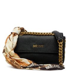 Torebka Just Cavalli. Czarne torebki klasyczne Just Cavalli, bez wzorów, klasyczne, bez dodatków. Za 789.99 zł.