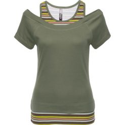 T-shirt 2 w 1 bonprix oliwkowy w paski. T-shirty marki 4f. Za 54.99 zł.