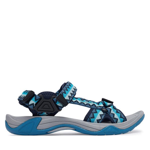 Sandały CMP. Niebieskie buty trekkingowe CMP, bez wzorów, sportowe, bez obcasa, bez zapięcia. Za 189.99 zł.