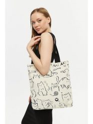 Lucky Bees Shopper bag w kolorze beżowym - 38 x 42 x 8 cm rozmiar: onesize. Brązowe shopper bag Lucky Bees, bez wzorów, z bawełny, na ramię, bez dodatków. Za 83.62 zł.