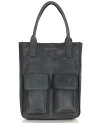 Shopperka skórzana MARCO MAZZINI vs70a czarna. Czarne torebki klasyczne bez wzorów, ze skóry, na ramię, duże, bez dodatków. Za 395.00 zł.