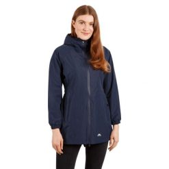 Kurtka Damska Wodoodporna. Niebieskie kurtki Trespass, l, bez wzorów, z materiału, z kapturem. Za 203.99 zł.