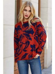 Milan Kiss Sweter w kolorze czerwonym ze wzorem rozmiar: L. Czerwone swetry Milan Kiss, l, bez wzorów, z bawełny, bez ramiączek. Za 123.53 zł.