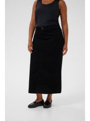 KAFFE curve Spódnica sztruksowa w kolorze czarnym rozmiar: 50. Czarne spódnice KAFFE curve, na co dzień, bez wzorów, z bawełny, maxi, proste. Za 104.99 zł.