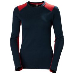 Bluza damska Helly Hansen lifa merino midweight crew. Niebieskie bluzy bez kaptura Helly Hansen, xs, bez wzorów, z tkaniny, bez kaptura. Za 385.00 zł.