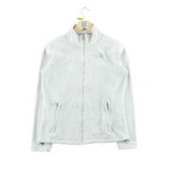 Kurtka polarowa damska The North Face biała. Białe kurtki The North Face, l, bez wzorów, z polaru, sportowe, bez kaptura. Za 127.76 zł.