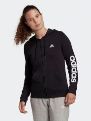 Adidas Bluza "Lin FT" w kolorze czarnym rozmiar: M. Czarne bluzy adidas, m, bez wzorów, z bawełny, bez ramiączek, bez kaptura. Za 82.64 zł.
