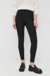 BOSS jeansy The Maye damskie high waist. Czarne jeansy Boss, bez wzorów, z denimu, z podwyższonym stanem. Za 489.99 zł.