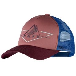 Czapka z daszkiem Unisex Buff Trucker Cap. Czerwone czapki z daszkiem Buff, bez wzorów, z materiału, sportowe. Za 107.00 zł.
