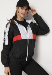 Czarno-Biała Streetwearowa Kurtka Wiatrówka z Kapturem i Kieszeniami Nairenne. Czarne kurtki Born2be, l, bez wzorów, z jeansu, biznesowe, z kapturem. W wyprzedaży za 55.99 zł.