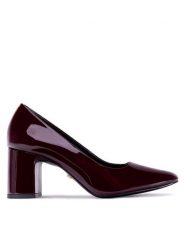 Gino Rossi Czółenka ROSA-115998 Bordowy. Czerwone czółenka Gino Rossi, bez wzorów, z lakierowanej skóry, bez obcasa, bez zapięcia. Za 299.99 zł.
