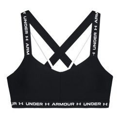 Stanik fitness cardio Under Armour Crossback Low. Czarne biustonosze sportowe Under Armour, bez wzorów, na fitness i siłownię. Za 119.99 zł.
