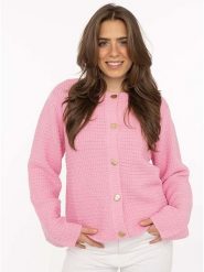 Zwillingsherz Kardigan w kolorze jasnoróżowym rozmiar: S/M. Różowe swetry Zwillingsherz, m, bez wzorów, z bawełny, bez ramiączek. Za 173.99 zł.