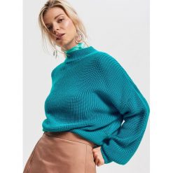 Sweter z regularnym splotem - Turkusowy. Swetry Reserved. W wyprzedaży za 39.99 zł.