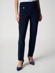 Joseph Ribkoff Spodnie materiałowe 144092NOS Granatowy Slim Fit. Niebieskie spodnie materiałowe Joseph Ribkoff, bez wzorów, z materiału. Za 379.99 zł.