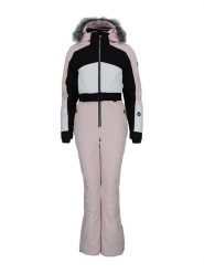 Peak Mountain Kombinezon narciarski "Arctico" w kolorze jasnoróżowym rozmiar: M. Różowe spodnie sportowe Peak Mountain, bez wzorów, z tkaniny, narciarskie. Za 704.47 zł.