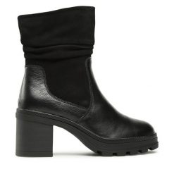 Botki Caprice. Czarne botki Caprice, bez wzorów, bez obcasa, na słupku, bez zapięcia. Za 339.99 zł.