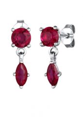 Elli PREMIUM Sztyft z Kamieniem Kobiety Marquise Rubinowy Krój Rot 925 Sterling Silver Kolczyki 1 ct Damski. Czerwone kolczyki Elli PREMIUM, z rubinem, srebrne. Za 293.99 zł.