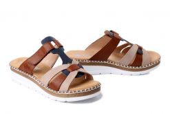 RIEKER V1291-90 multi, klapki damskie. Klapki Rieker, bez wzorów, bez obcasa, bez zapięcia. Za 255.92 zł.