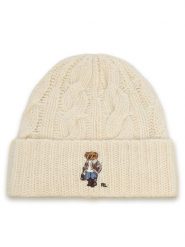 Polo Ralph Lauren Czapka 455P23848001 Kremowy. Białe czapki zimowe Polo Ralph Lauren, bez wzorów, z wełny. Za 419.99 zł.