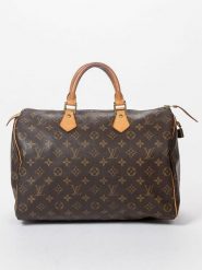 Louis Vuitton Torebka "Speedy 30" w kolorze brązowym - 30 x 21 x 17 cm rozmiar: onesize. Brązowe torebki klasyczne Louis Vuitton, bez wzorów, z materiału, bez dodatków. Za 4,493.99 zł.