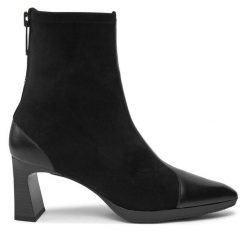 Botki Hispanitas. Czarne botki Hispanitas, bez wzorów, bez obcasa, na słupku, bez zapięcia. Za 629.99 zł.