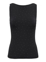 ONLY Top w kolorze czarnym rozmiar: XL. Czarne topy ONLY, xl, bez wzorów, bez kołnierzyka, bez ramiączek. Za 69.99 zł.