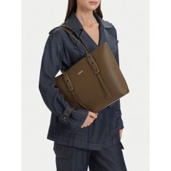 Torebka Lasocki. Brązowe shopper bag Lasocki, bez wzorów, bez dodatków. Za 219.99 zł.