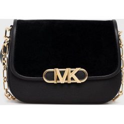 MICHAEL Michael Kors torebka skórzana kolor czarny. Czarne listonoszki MICHAEL Michael Kors, bez wzorów, na ramię, bez dodatków. Za 1,979.90 zł.