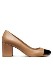 Geox Czółenka D Virnilisa 65 D56YYC 0TU66 C0015 Beżowy. Brązowe czółenka Geox, bez wzorów, ze skóry, bez obcasa, bez zapięcia. Za 359.99 zł.
