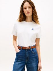 Tommy Hilfiger Koszulka Kobiety Bawełna biały, XS. Białe t-shirty sportowe Tommy Hilfiger, xs, bez wzorów, z bawełny, bez ramiączek. Za 169.95 zł.