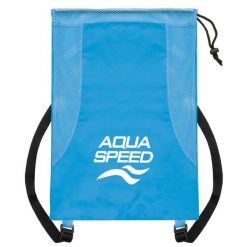 Worek na sprzęt plecak Aqua Speed Mesh Backpack. Niebieskie plecaki Aqua-Speed, bez wzorów, z meshu, bez dodatków. Za 39.99 zł.